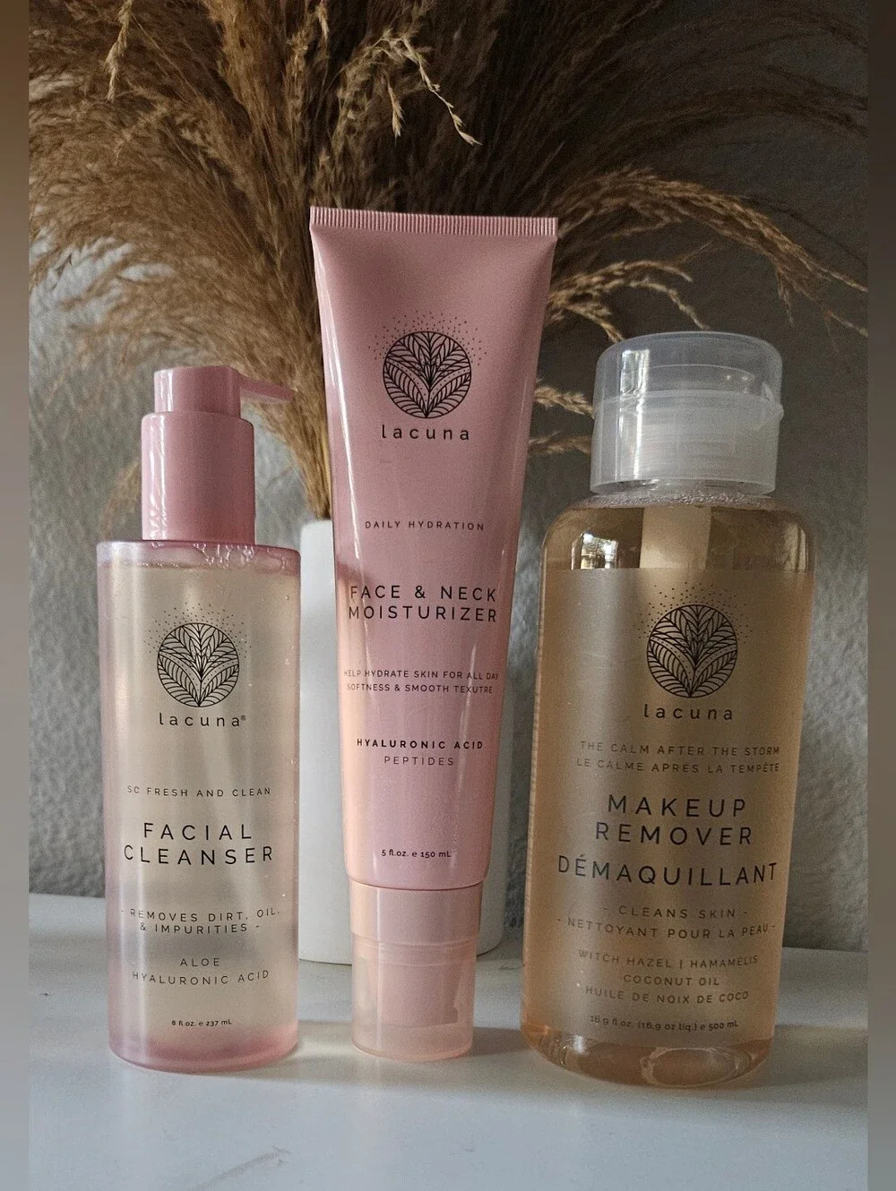 Lacuna Facial Cleanser, Make-up Remover & Face & Neck Moisturizer